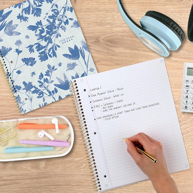 Five Star Spiral Notebook + Study App, 1 Subject, College Ruled Paper, 8-1/2" x - Image 3