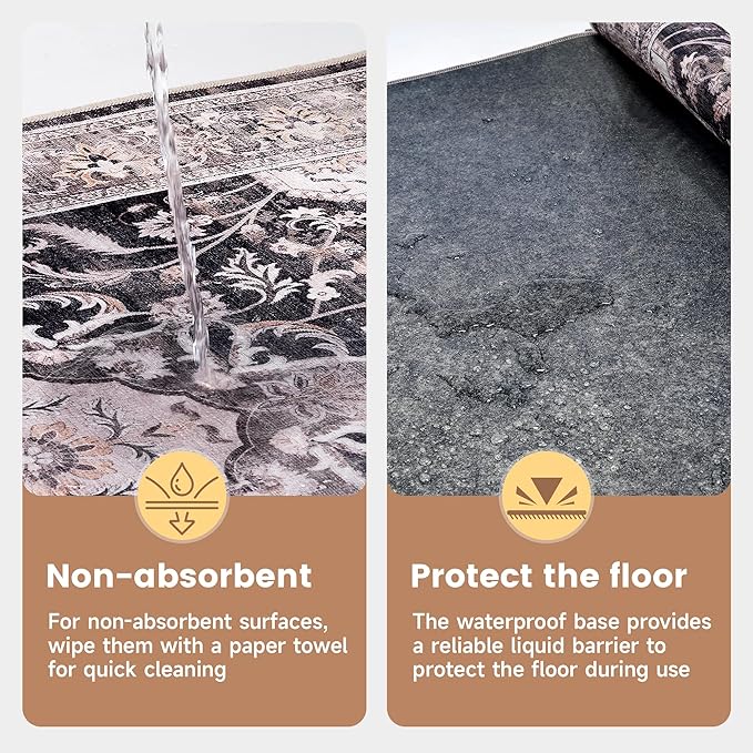Office Chair Mat for Hardwood Tile Floor, Machine Washable Office Area Carpet - Image 5