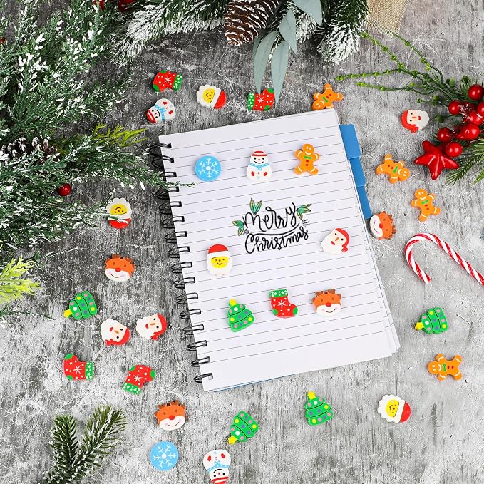 FOIMAS 192pcs Christmas Erasers - Image 4