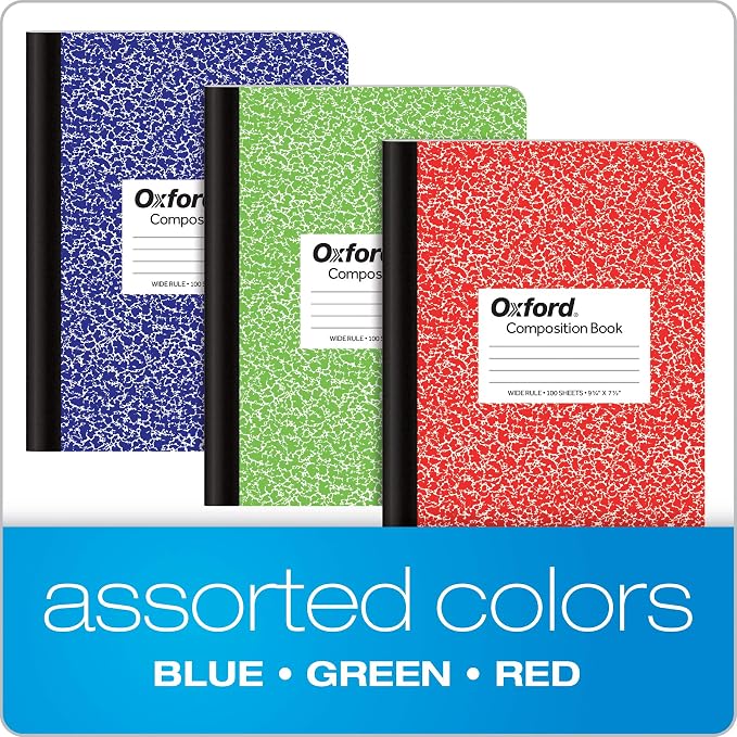 Oxford Composition Notebooks, Cover Colors Vary, Wide Ruled Paper, 9-3/4 x - Image 5