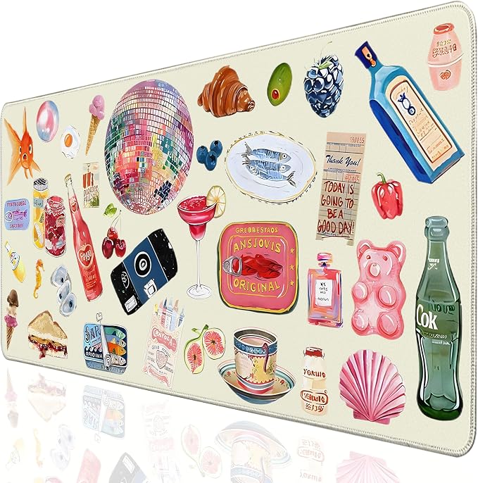 Desk Cover Mat, Large Cute Mouse Pad, Desk Pad Mat Decor by Unknown