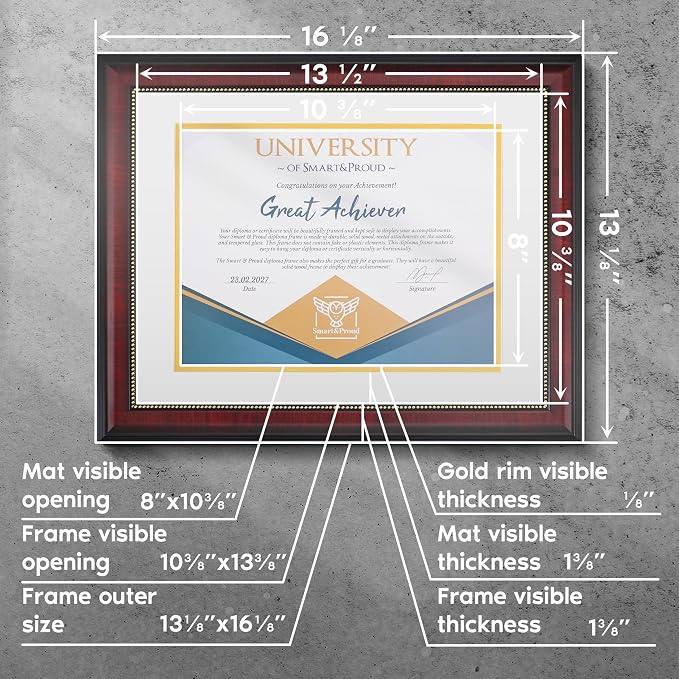 Wooden College Diploma Frame 8.5 x 11 - Image 8