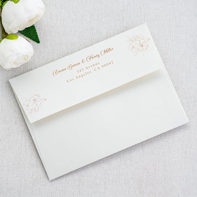 PONATIA 50 Pieces 5x7 Envelopes, Ivory A7 Envelopes Self Seal - Image 8
