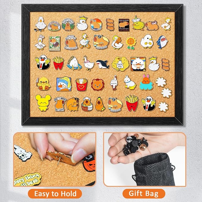 tutata Enamel Pin Display Board, Lapel Pin Holder, Wall Mounted Cork Board - Image 2