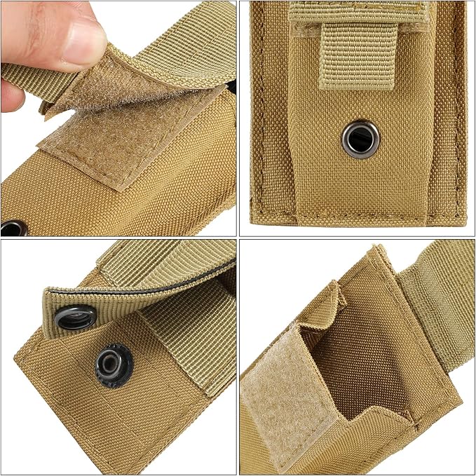 Tactical Single/Double Pistol Mag Pouch Outdoor Molle Open-Top Magazine Pouch - Image 5