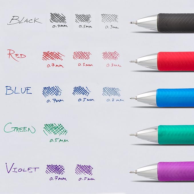 Pentel Gel Ink Pen, EnerGel RTX Retractable Gel Pen, Needle Tip, Extra Fine - Image 6