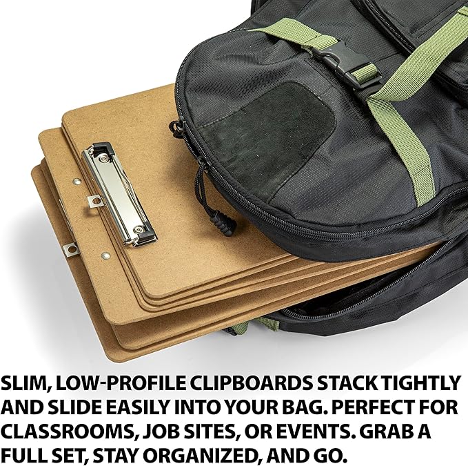 Officemate Recycled Wood Clipboards, Low Profile Clip, 12 Pack Clipboards - Image 5