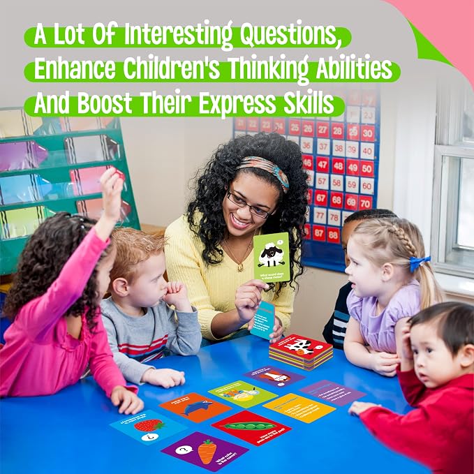 144 PCS Early Learning Flashcards, Double-Sided Cards—Alphabet, Home Objects - Image 4