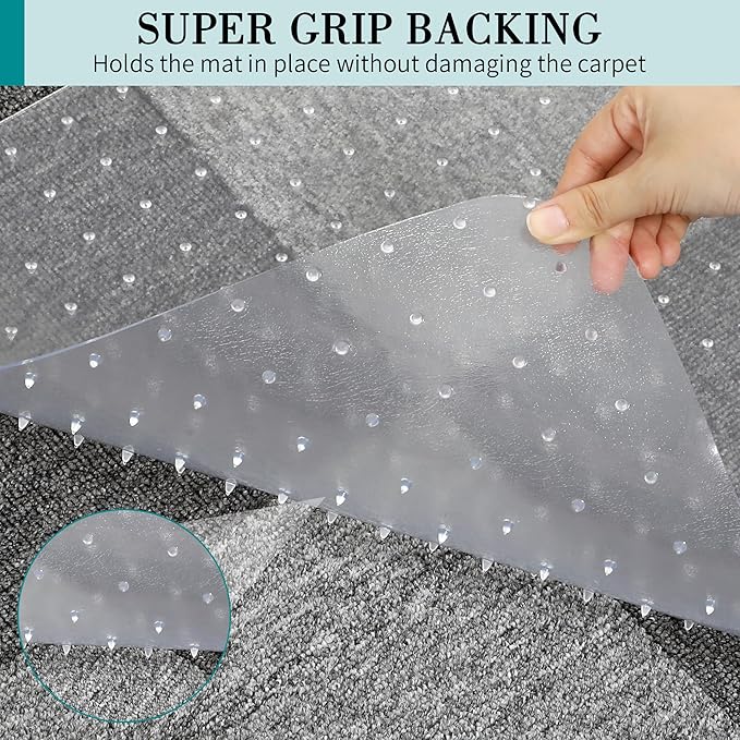 Office Chair Mat for Carpets, Thick and Sturdy Carpet Protector, Easy Glide and - Image 3