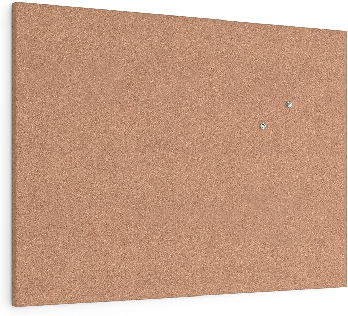 U Brands Cork Canvas Bulletin Board, Self Healing, Natural Cork Surface by UBrands
