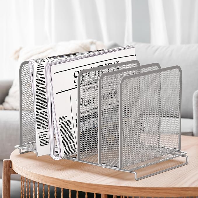 Simple Houseware Expandable 5 Section Upright File Sorter Organizer - Image 5