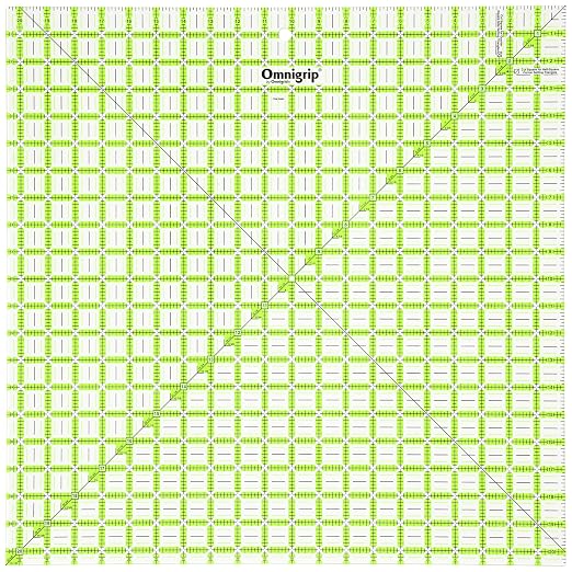 Omnigrip 20-1/2" x 20-1/2" Non-Slip Square Quilting Ruler by Omnigrid by Omnigrid