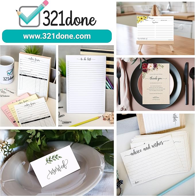 321Done Thank You Receipt Pad, 2-Part Carbonless Carbon Copy Duplicate - Image 3