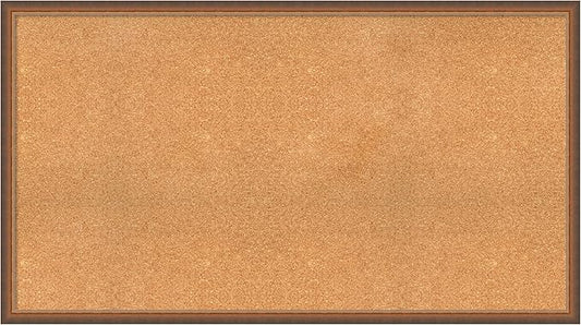 Amanti Art Natural Cork Board for Wall, 30x54 Vision Board with Bronze Frame, Oversize Corkboard Office Decor for Home Organization, Modern Corkboard Pinboard to Display Items for Home Organization-DeskLoop Office