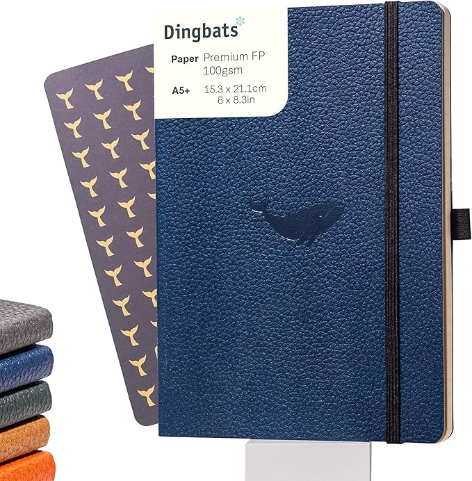 Dingbats A5 Wildlife Dotted Notebook Journal - Premium Vegan Leather Softcover Executive Journal for Women & Men - Work, Note Taking, Writing & Travel-DeskLoop Office