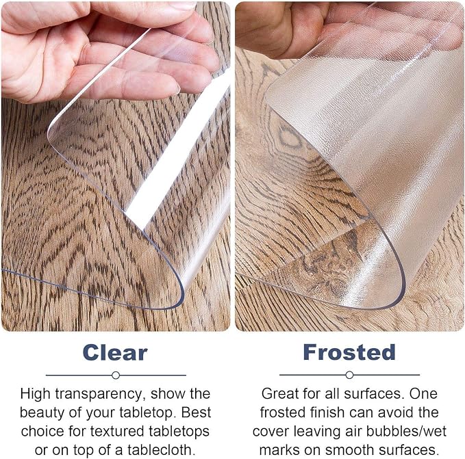 OstepDecor Clear Table Cover Protector 29 x 59 Inch, 1.5mm Thick Plastic Table - Image 7