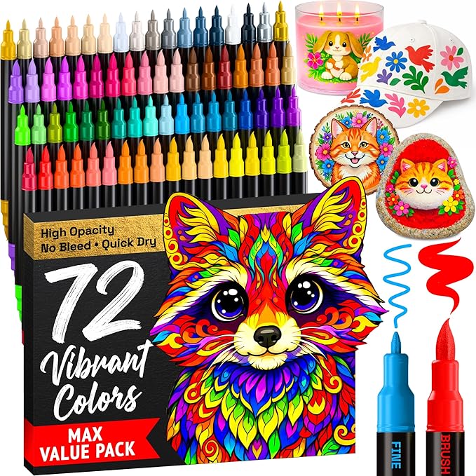 ARTISTRO 72 Acrylic Paint Markers by ARTISTRO
