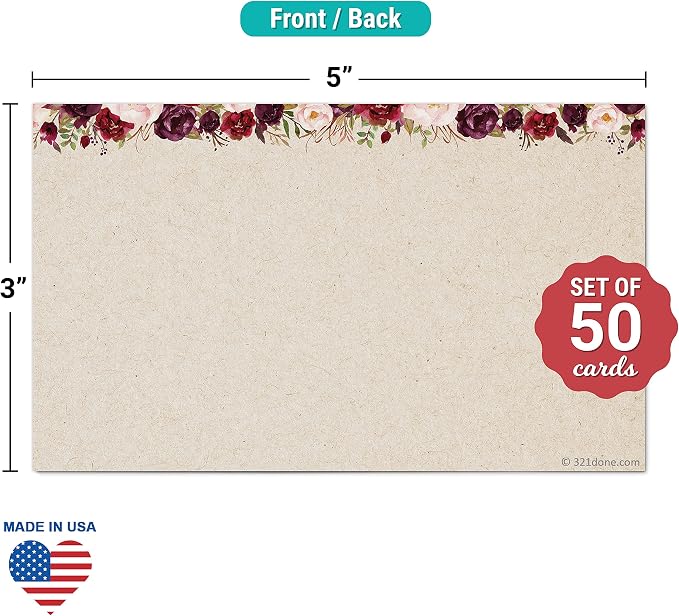 321Done Blank Cards, 3x5 inch Set of 50 - Image 2