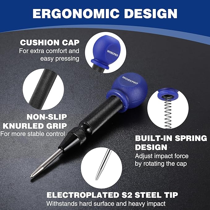 WORKPRO 5" Automatic Center Punch - Image 3