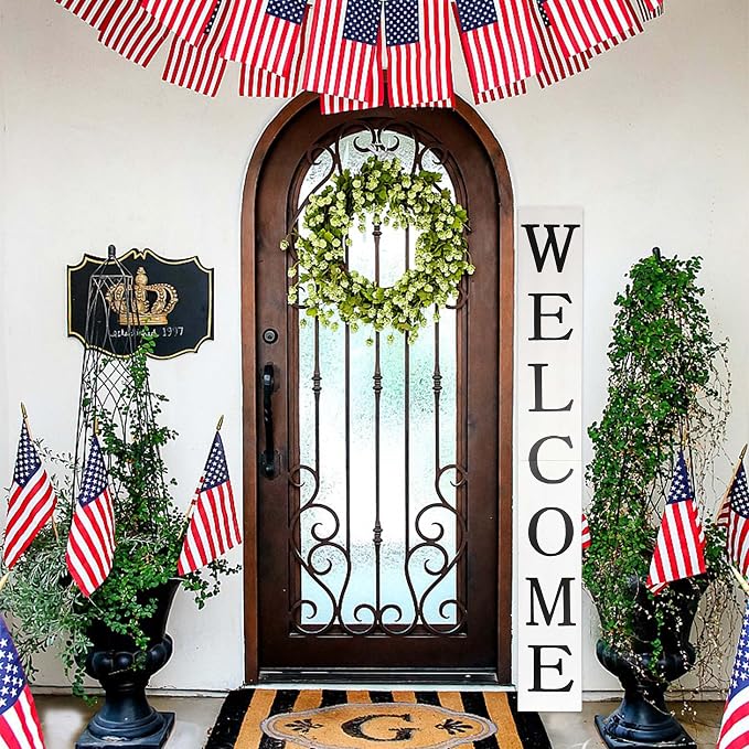 Tall White Welcome Sign - 6ft Rustic Farmhouse Decor - Image 6