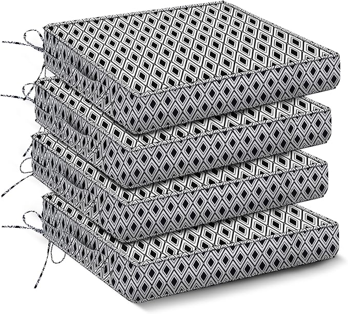 IPYNBAP Outdoor Chair Cushions Set of 4 -Waterproof Outdoor Seat Cushions by IPYNBAP