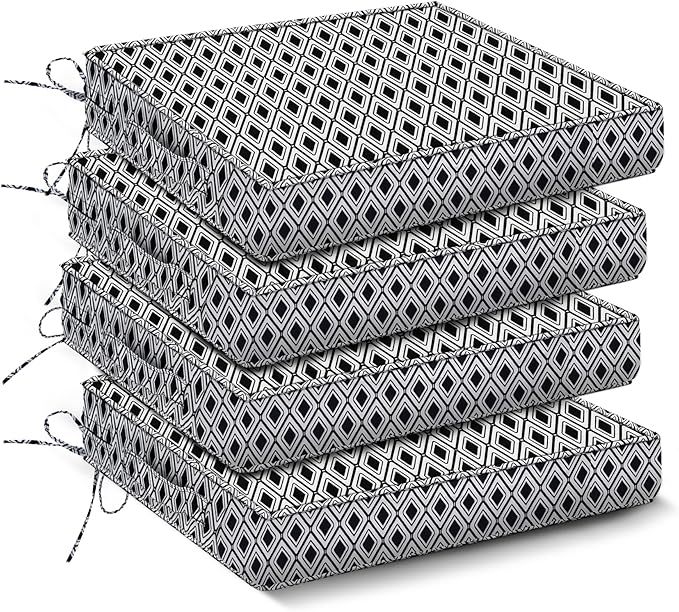 IPYNBAP Outdoor Chair Cushions Set of 4 -Waterproof Outdoor Seat Cushions by IPYNBAP