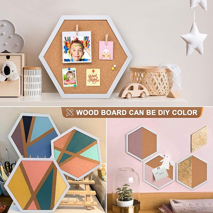 Facilife 4 Packs Cork Board, Corkboards - Image 4