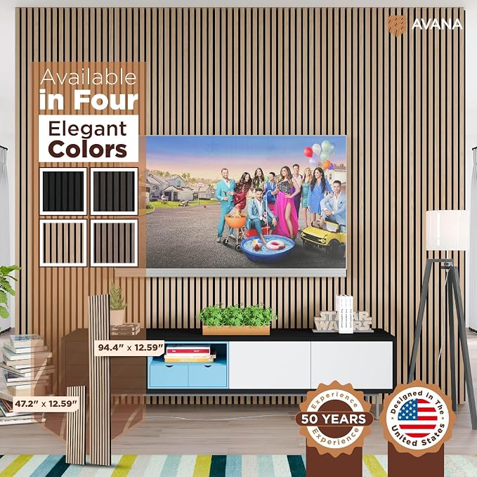 Avana Modern Acoustic Wood Wall Panels – 94.4 X 12.6 Inch White Oak Acoustic - Image 7