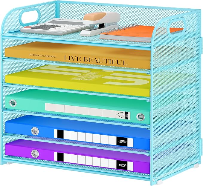 Cawukege 6 Tier Paper Organizer, Letter Tray by Cawukege