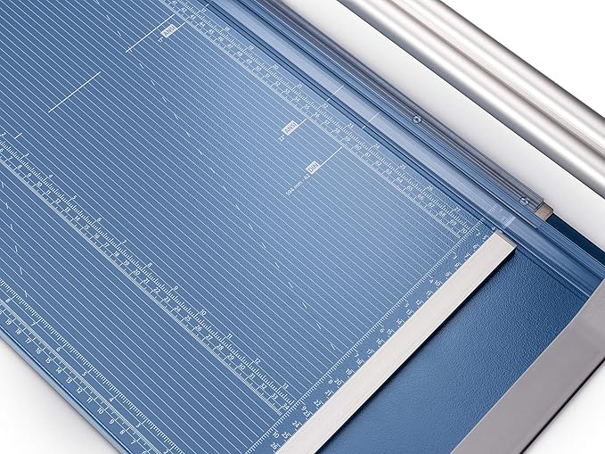 Dahle 556 Professional Rotary Trimmer, 37" Cut Length, 14 Sheet Capacity, Self-Sharpening, Dual Guide Bar, Automatic Clamp, German Engineered Paper Cutter-DeskLoop Office