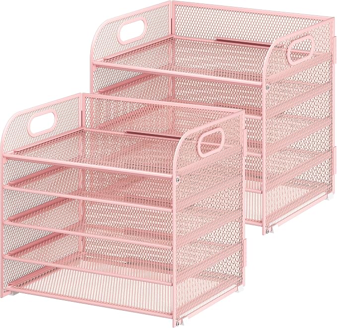 Cawukege 2 Pack 5 Tier Paper Organizer, Letter Tray - Image 9