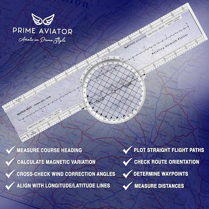 E6B Flight Computer for Pilots – Includes Aviation Plotter, Guidebook & Case – Compatible with IFR/VFR Charts – Flight Training Tool-DeskLoop Office