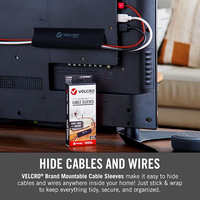 VELCRO Brand VEL-30797-USA Mountable Cable Sleeve | Cord Management Mounts on - Image 6
