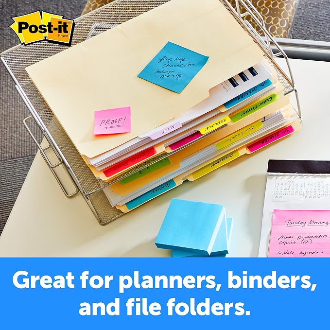 Post-it Tabs, 2 in, 6 Tabs/Color, 5 Colors, 0.4" x 2.8" - Image 6