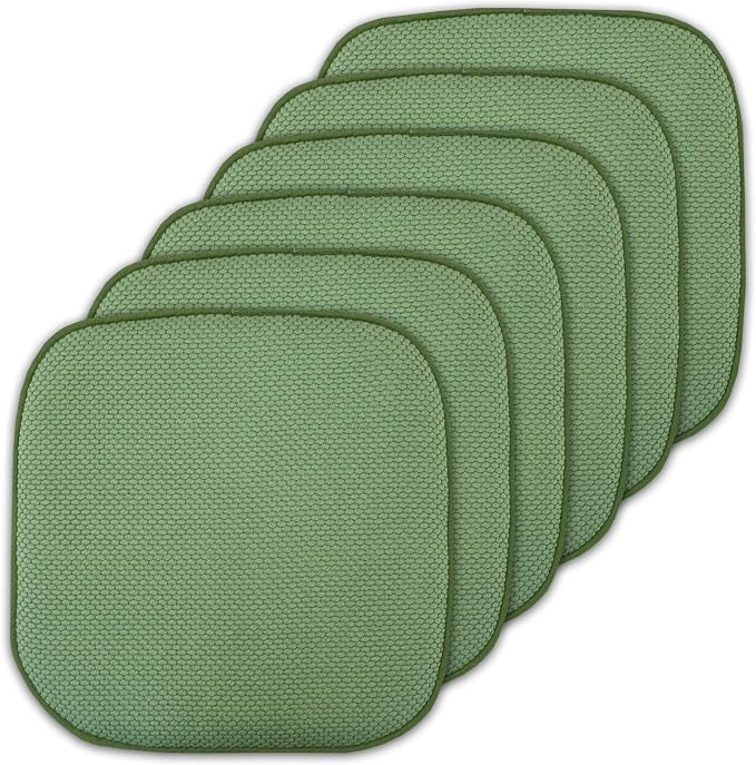 Sweet Home Collection Cushion Memory Foam Chair Pads Honeycomb Nonslip Back by SweetHomeCollection