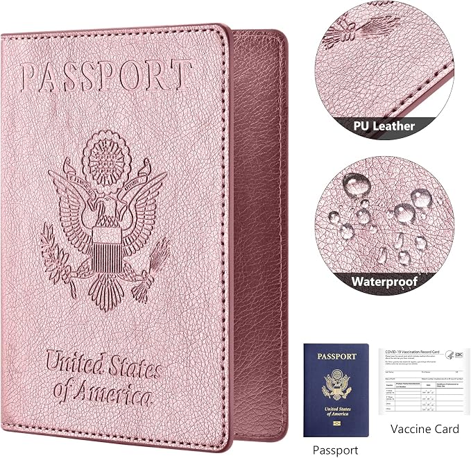 Eoehro Passport Holder for Travel Essentials-2Pack, Passport Wallet Cover Case - Image 4