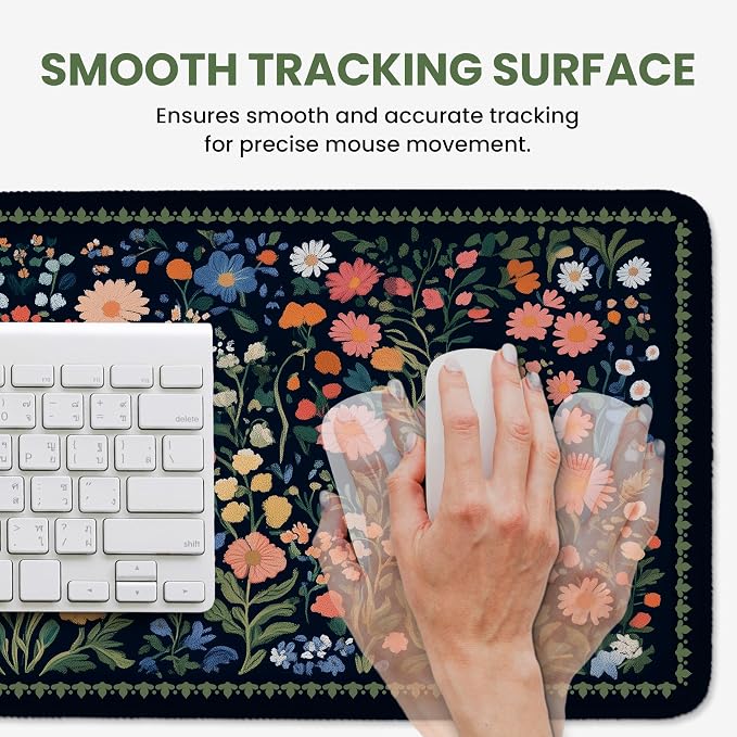 Aesthetic Desk Mat, Cute Whimsy Garden Desk Pad Protector - Image 4