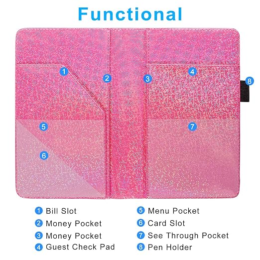 ACdream Server Books for Waitress, Guest Book Note Pad, Cute Pocket Leather - Image 5