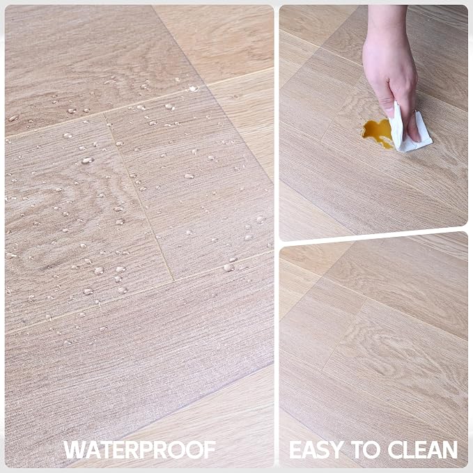 Office Chair Mat for Hardwood Floor, 1/8" Thick 53"x 45" Crystal Clear Hard - Image 4