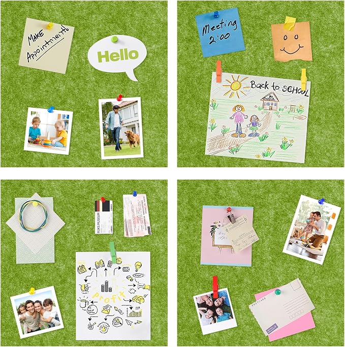 AKTOP Cork Bulletin Board 12x12, 1/2" Thick Felt Cork Board Tiles 6 Pack - Image 4