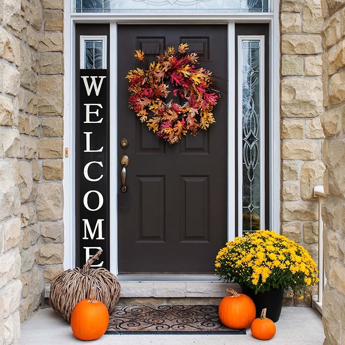 Tall Outdoor Welcome Sign for Front Door, 6ft Black, Rustic Tall Welcome Sign - Image 7
