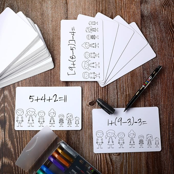 Spakon 50 Pack Dry Erase Blank Magnetic Labels Magnets Multipurpose Erasable - Image 6