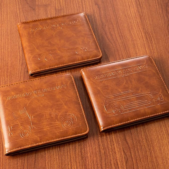 CANOPUS Car Registration and Insurance Holder, Magnetic Closure, Embossed Card - Image 8
