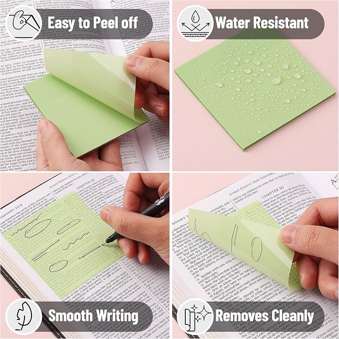 Mr. Pen- Transparent Sticky Notes, 12 Pads, 600 Sheets | See Through - Image 6