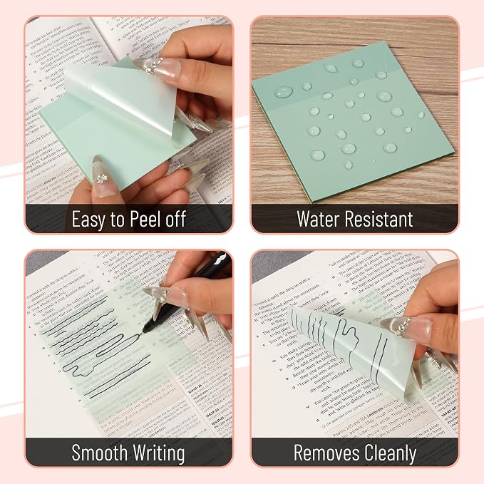 Mr. Pen- Transparent Sticky Notes, 12 Pads, 600 Sheets | See Through - Image 4