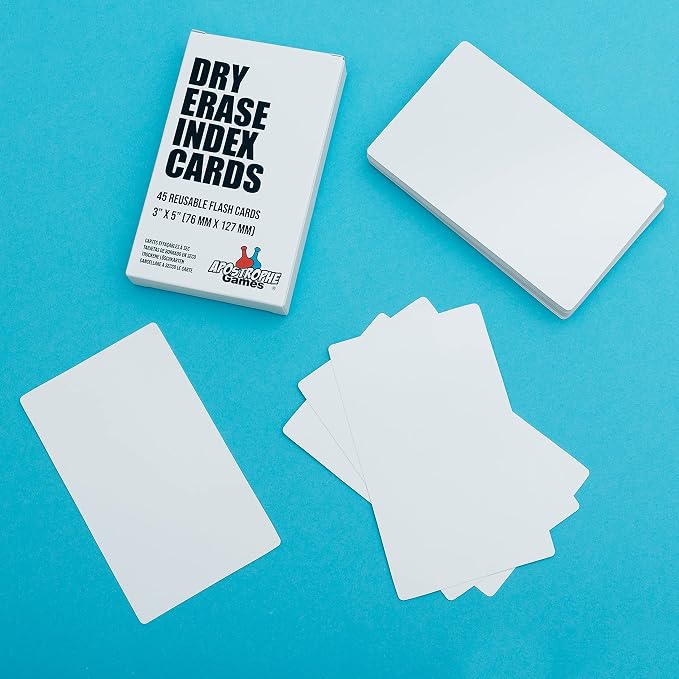 Dry Erase Index Cards – 45pcs Laminated 3x5" Cards Blank w/Box – Reusable Dry - Image 4