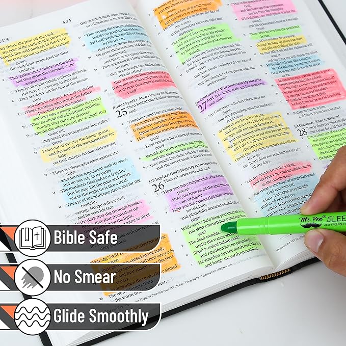 Mr. Pen- No Bleed Gel Highlighters, Vibrant Colors, 20 Pack | Bible - Image 3