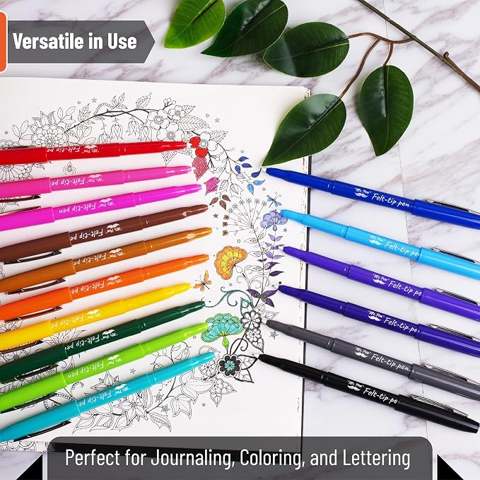 Mr. Pen- Felt Tip Pens, 16 Pack, 0.7 mm, Colorful Felt Tip Pens, Fast Dry | No - Image 4