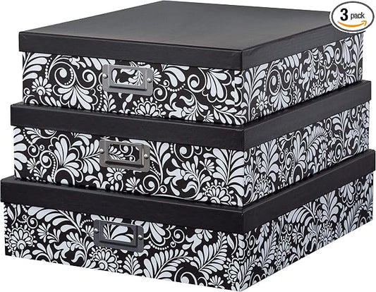 Soul & Lane Modern Botanical Decorative Cardboard Boxes by SoulLane