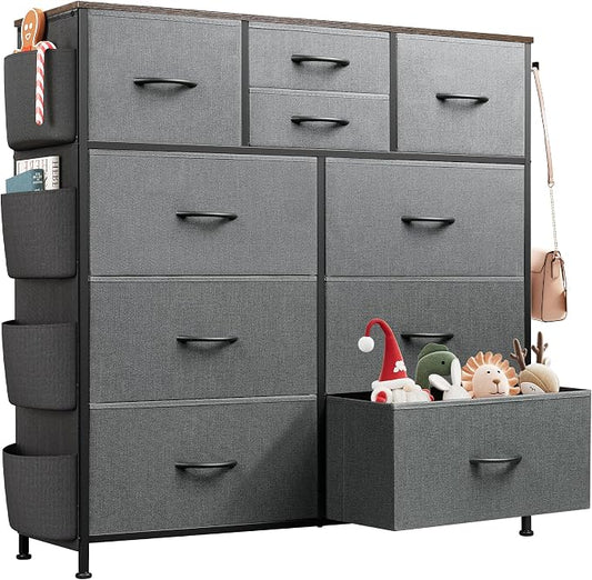 WLIVE Dresser for Bedroom with 10 Drawers, Fabric Dresser Chest of Drawers with by WLIVE